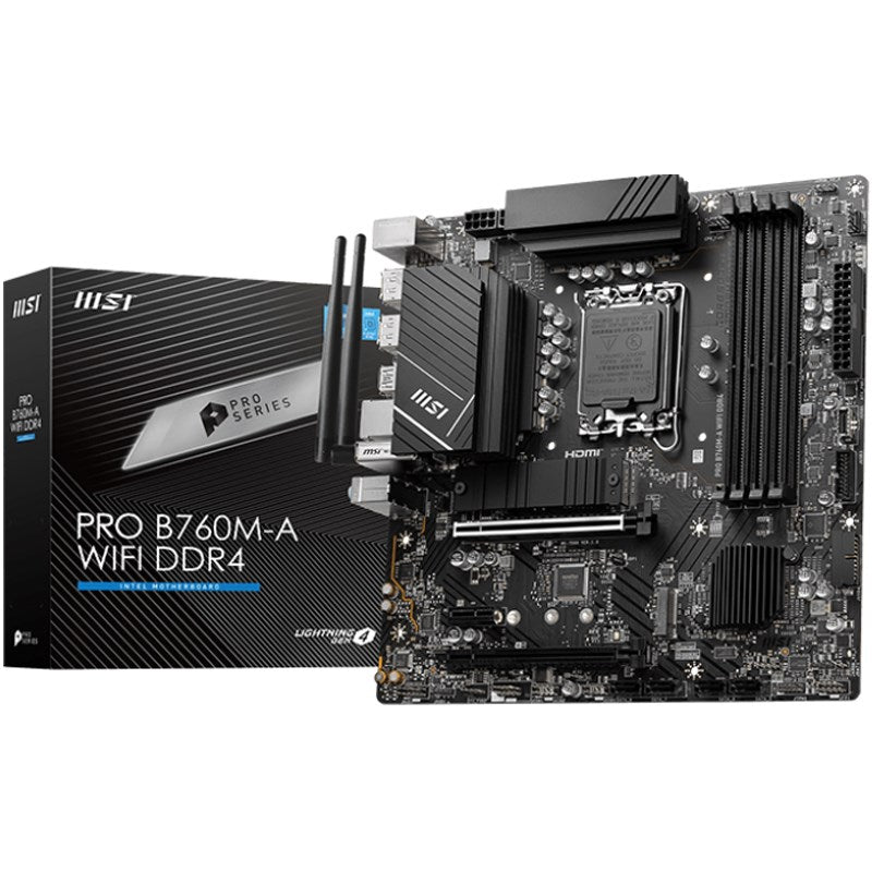 MSI PRO B760M-A WIFI DDR4 mATX Gaming Motherboard