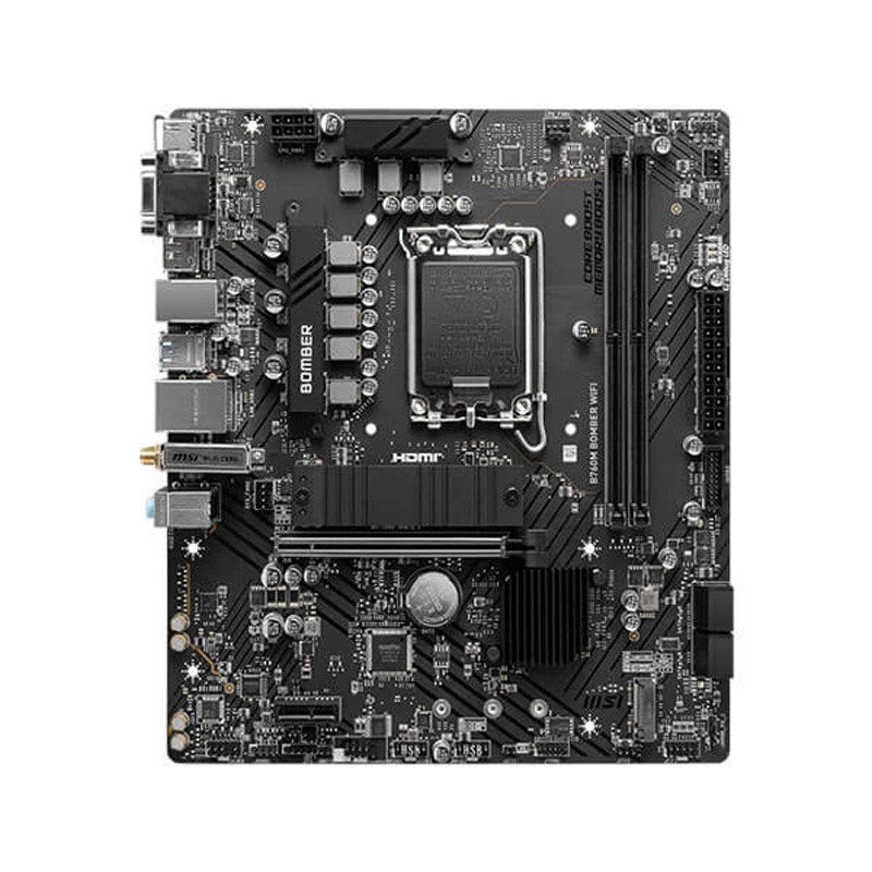 MSI B760M BOMBER WIFI DDR5 ATX Motherboard - Black