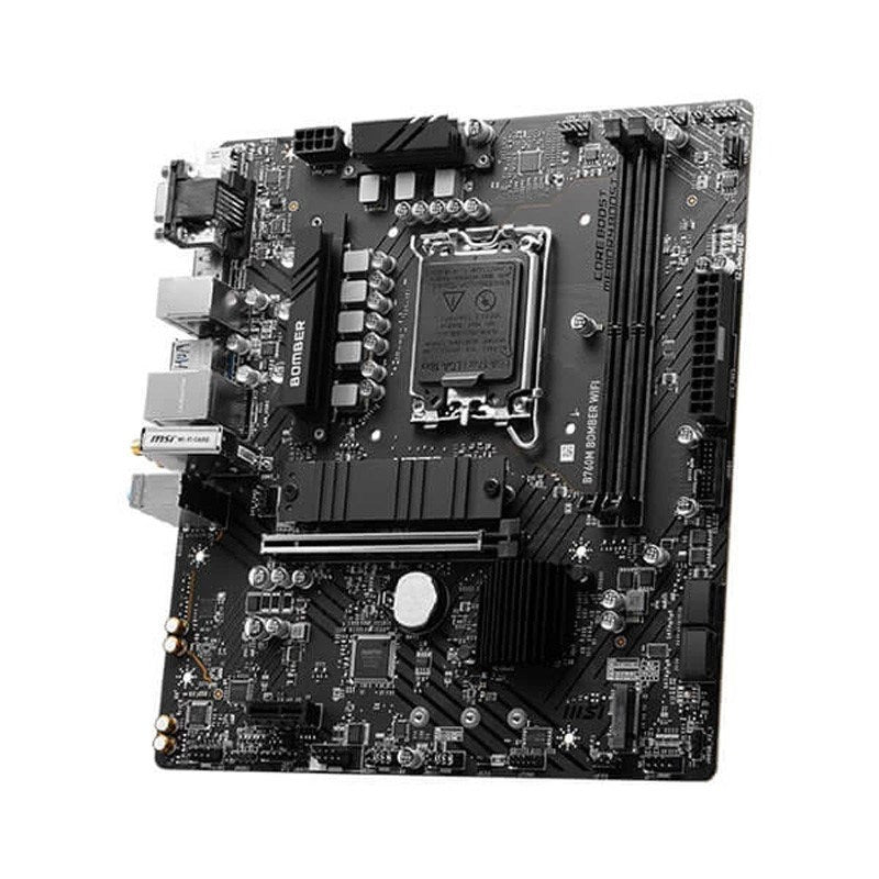 MSI B760M BOMBER WIFI DDR5 ATX Motherboard - Black