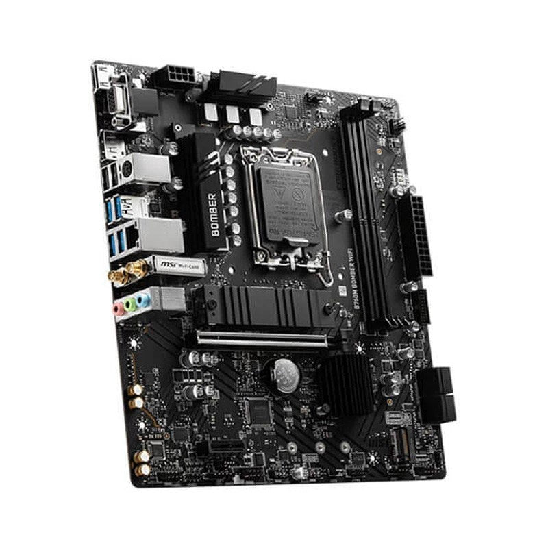 MSI B760M BOMBER WIFI DDR5 ATX Motherboard - Black