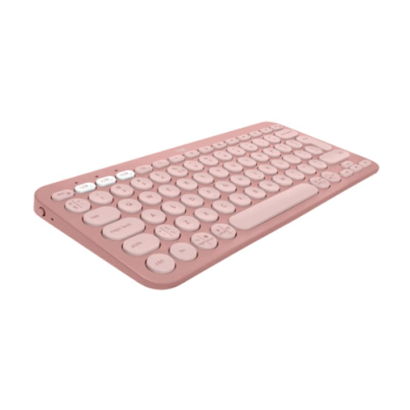 Logitech PEBBLE KEYS 2 K380S Slim, Minimalist Bluetooth Keyboard with Customizable Keys - Tonal Rose