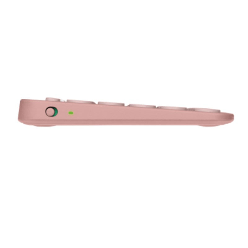 Logitech PEBBLE KEYS 2 K380S Slim, Minimalist Bluetooth Keyboard with Customizable Keys - Tonal Rose