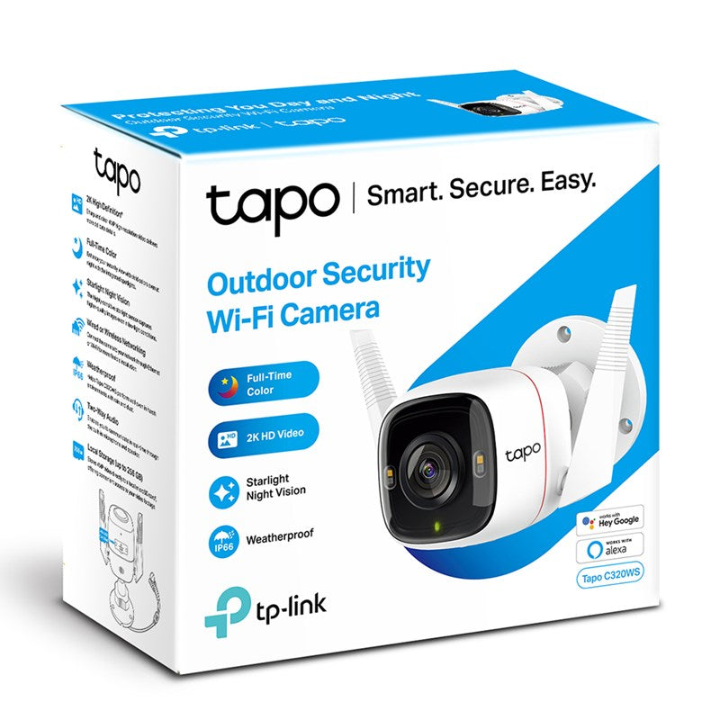 TP-Link Tapo C320WS Outdoor Security Wi-Fi Camera-2K QHD-Two-Way Audio