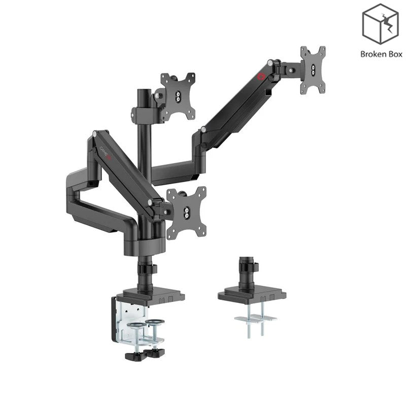 GAMEON GO-5367 Triple Monitor Arm, Stand And Mount For Gaming And Office Use, 17