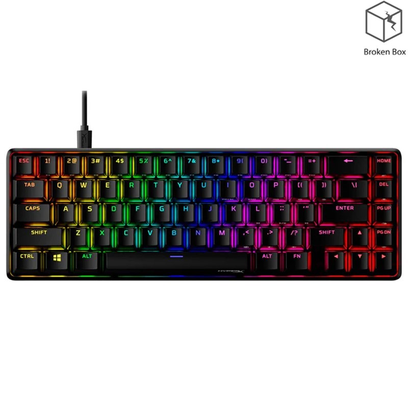 HyperX Alloy Origins 65, HX Red RGB Wired Mechanical Gaming Keyboard (US Layout) – Black - Open Box