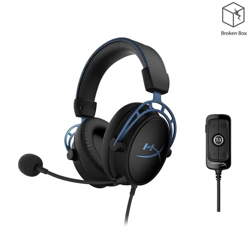 HyperX Cloud Alpha S, 7.1 Surround Sound Wired Gaming Headset for PC, PS5, PS4 - Blue - Open Box