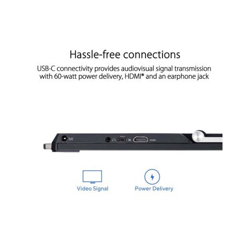 ASUS ZenScreen 24” 1080P Portable USB Monitor (MB249C) - FHD, IPS, Type-C, 3-Year Warranty