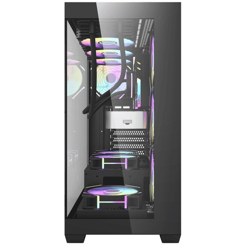 Aigo DarkFlash DS900 Aquarium ATX Mid Tower PC Gaming Case - Black (Fans Not Included)