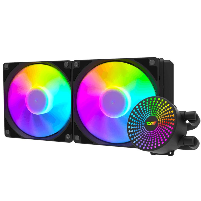Aigo DarkFlash Radiant DC240 ARGB 240mm Liquid CPU Cooler - Black
