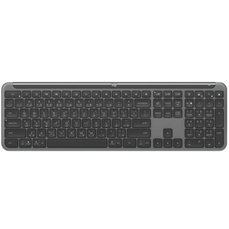 Logitech K950 Signature Slim Wireless, BT Keyboard, Multi-OS, Win, Mac, Chrome, English/Arabic - Graphite