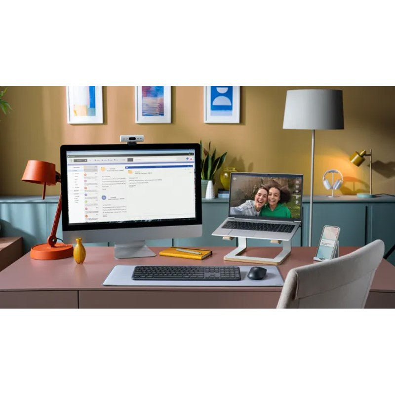 Logitech K950 Signature Slim Wireless, BT Keyboard, Multi-OS, Win, Mac, Chrome, English/Arabic - Graphite