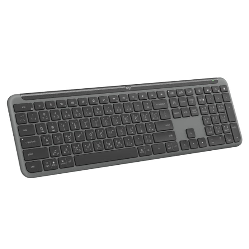 Logitech K950 Signature Slim Wireless, BT Keyboard, Multi-OS, Win, Mac, Chrome, English/Arabic - Graphite