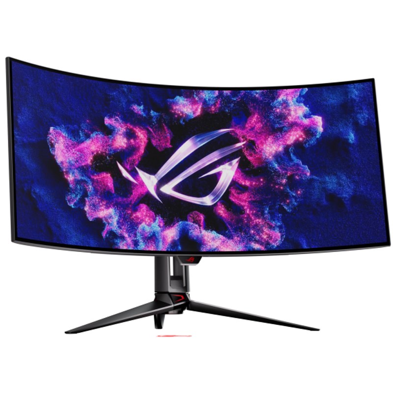 اسوس شاشة الألعاب المنحنية روج سويفت PG39WCDM بحجم 39 بوصة بتقنية WQHD OLED، بمعدل تحديث 240 هرتز، وقت استجابة 0.03 مللي ثانية ومنفذ HDMI 2.1, ايه ام دي فري سينك بريميوم برو , جي سينك