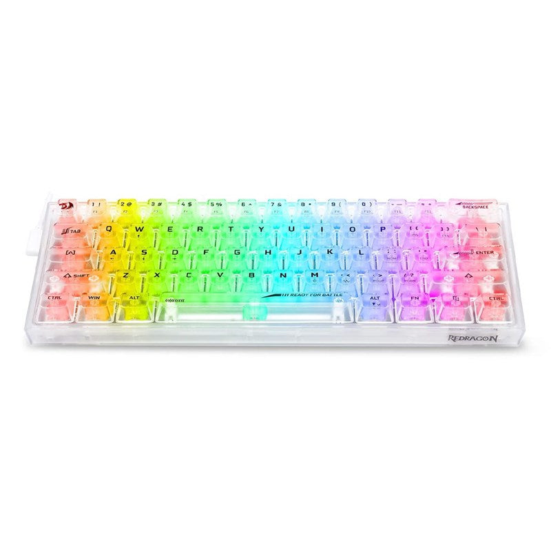 Redragon Fizz K617CT 60% Wired RGB Mechanical Gaming Keyboard - White Transparent