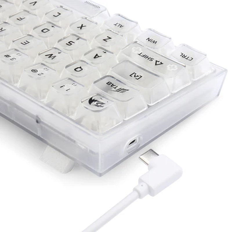 Redragon Fizz K617CT 60% Wired RGB Mechanical Gaming Keyboard - White Transparent