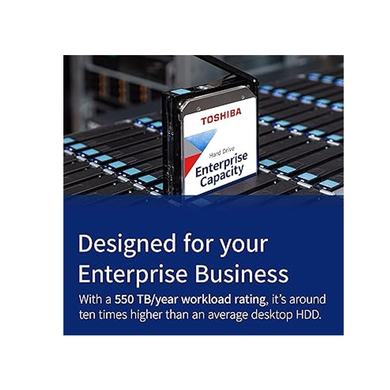 Toshiba MG Series Enterprise 10 TB 3.5’’ SATA 6Gbit/s Internal HDD 7200 RPM 550 TB/year 24/7 Operation.