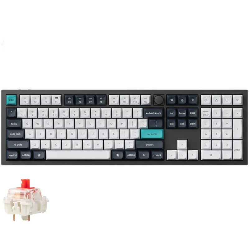 Keychron Q6 Max 100% QMK/VIA Wireless RGB Mechanical Gaming Keyboard (Gateron Jupiter Red Switch) - Black (Arabic Layout)