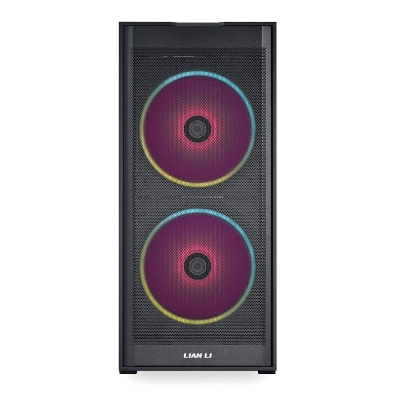 LIAN LI LANCOOL 206 ATX Mid Tower Gaming PC Case (2 ARGB Fans Included) - Black