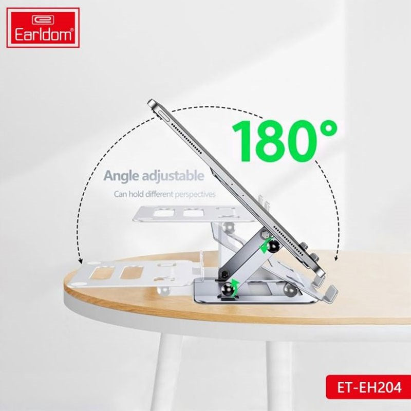 Earldom Portable Aluminum Adjustable Stand For All Smart Phones and iPads
