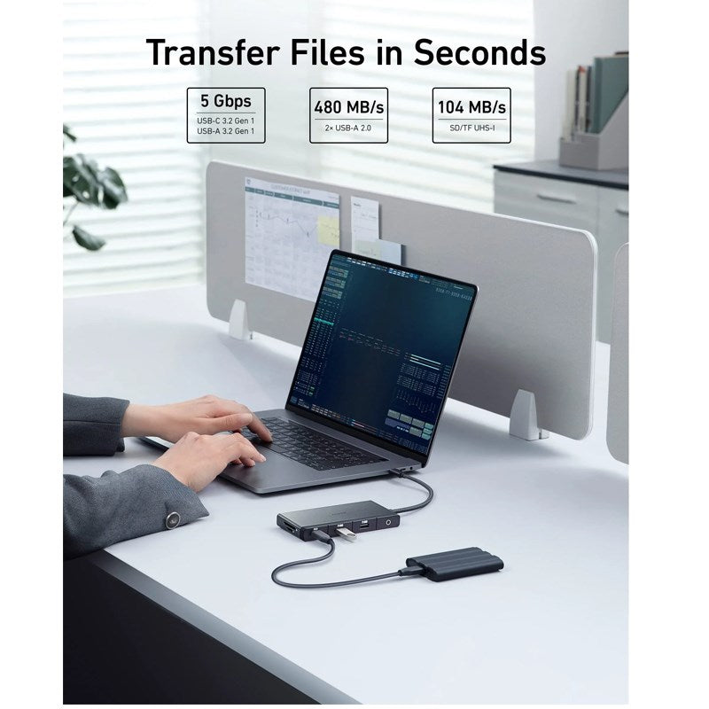 Anker 552 USB-C Hub 9-in-1, 4K HDMI, Black
