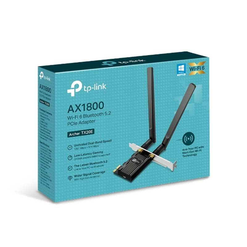 TP-Link -Archer AX1800 Wi-Fi 6 Bluetooth 5.2 PCIe Adapter