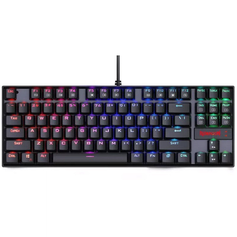 Redragon KUMARA K552 RGB-1 TKL Wired Mechanical Gaming Keyboard Blue Switch (Arabic Layout) - Black