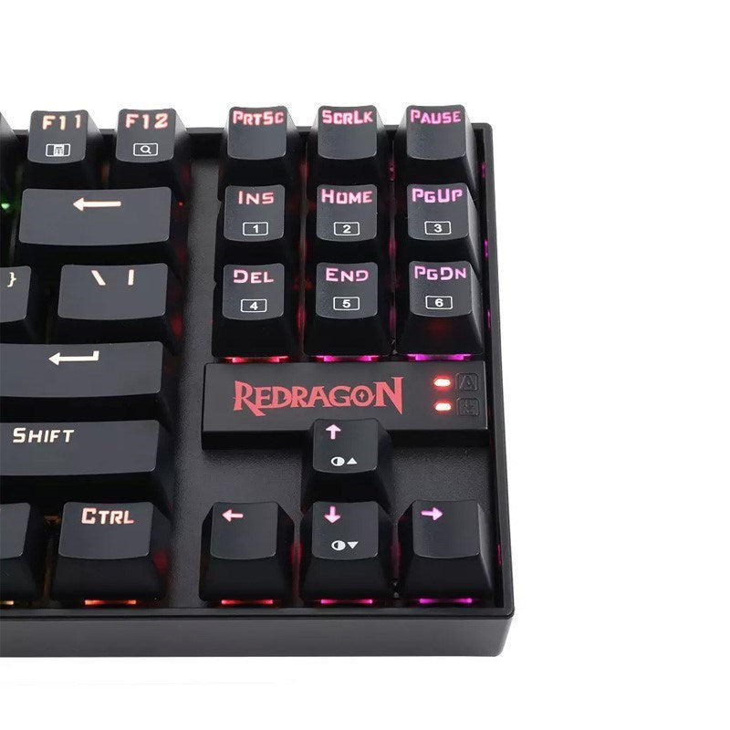 Redragon KUMARA K552 RGB-1 TKL Wired Mechanical Gaming Keyboard Blue Switch (Arabic Layout) - Black