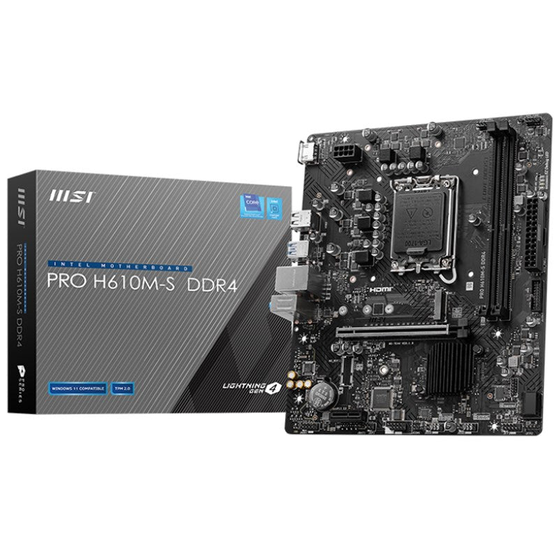 MSI PRO H610M-S DDR4 M-ATX Gaming Motherboard
