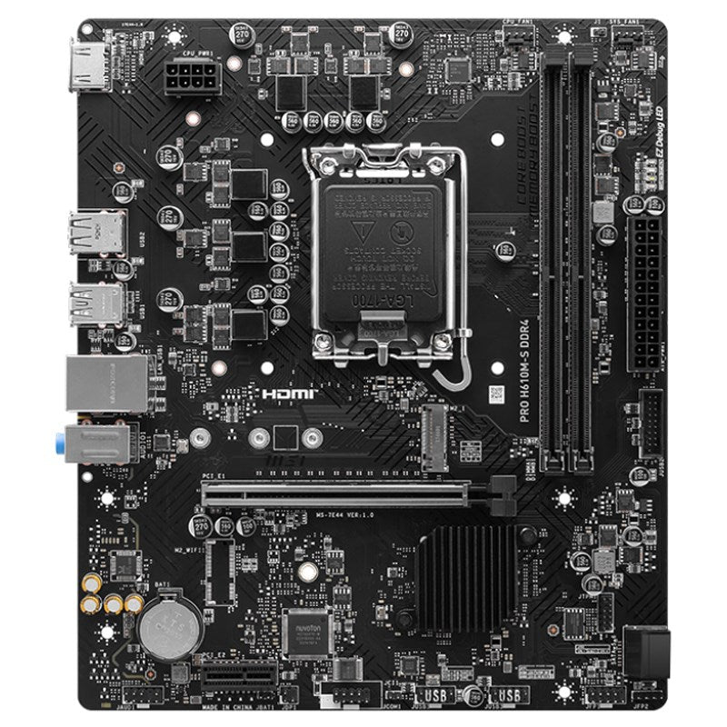 MSI PRO H610M-S DDR4 M-ATX Gaming Motherboard