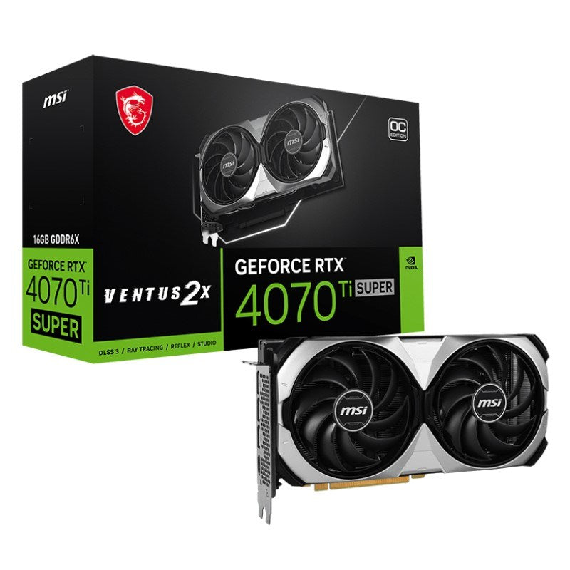MSI GeForce RTX 4070 Ti SUPER Ventus 2X 16GB OC GDDR6X Gaming Graphics Card