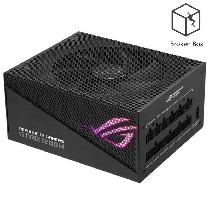 Asus ROG STRIX 1200 Watts 80 Plus Gold Aura Edition ATX Fully Modular Gaming Power Supply - Black Open Box