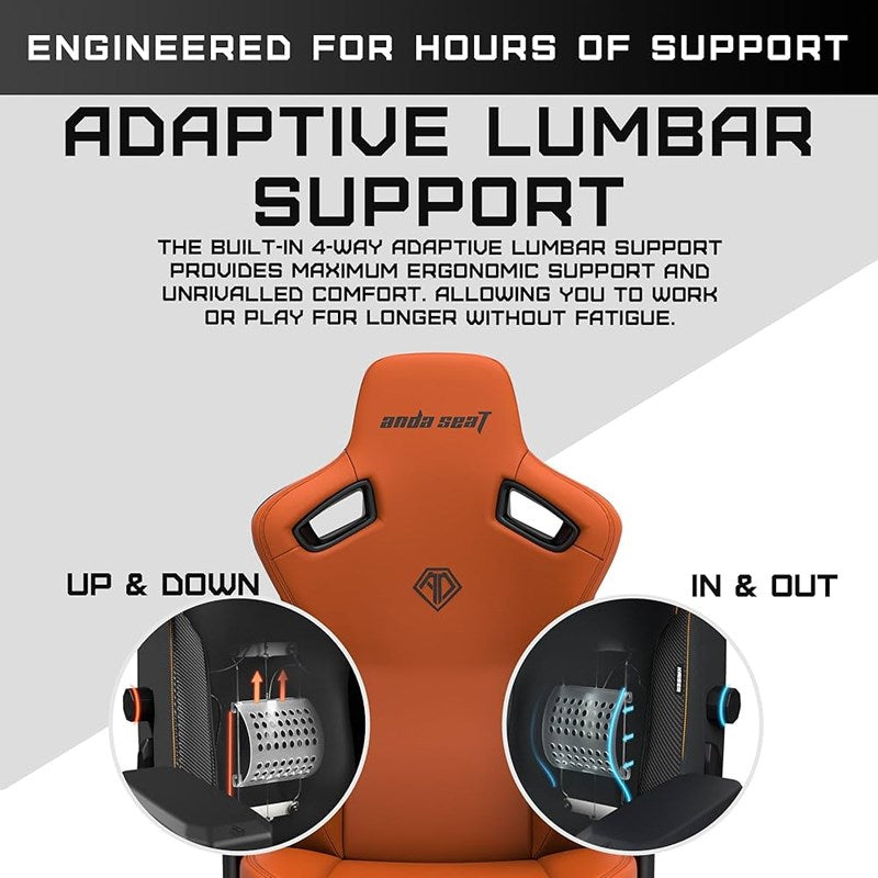Anda Seat Kaiser Large Premium Ergonomic Gaming/Office Chair - Blaze Orange
