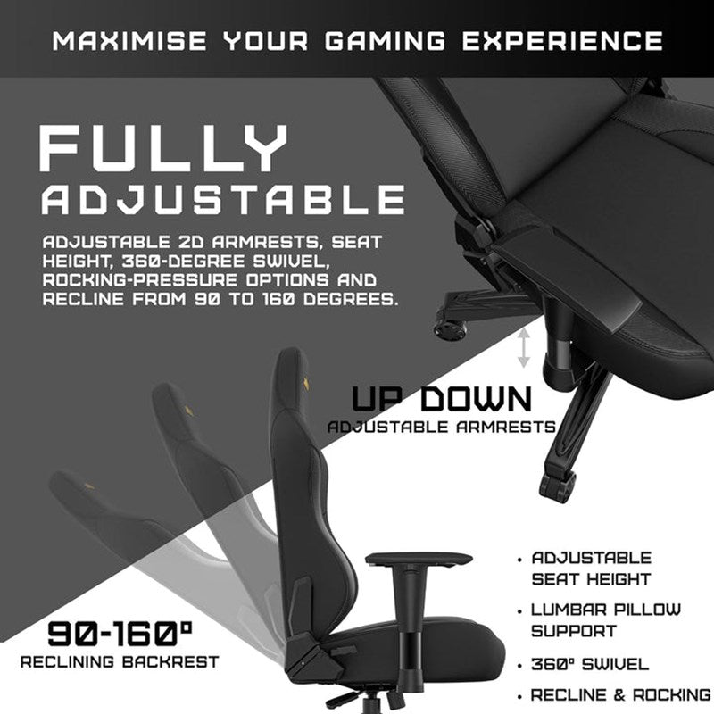 Andaseat Phantom 3 Gaming Chair Large - Black