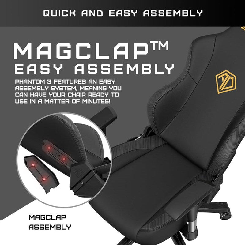 Andaseat Phantom 3 Gaming Chair Large - Black