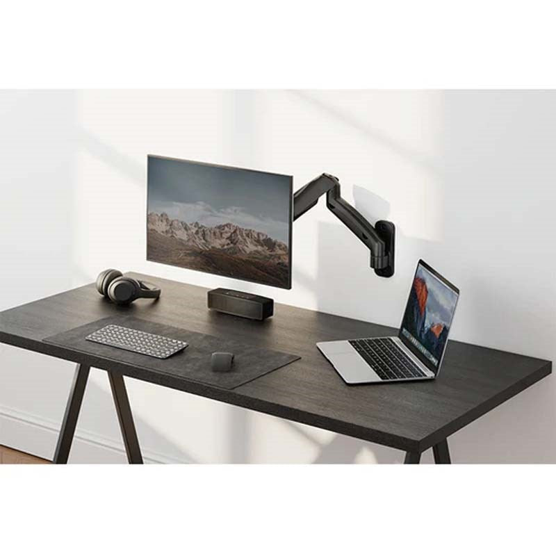 GAMEON GO-5015 Economy Spring-Assisted Wall Mounted Single Monitor Arm, Stand And Mount For Gaming And Office Use, 17