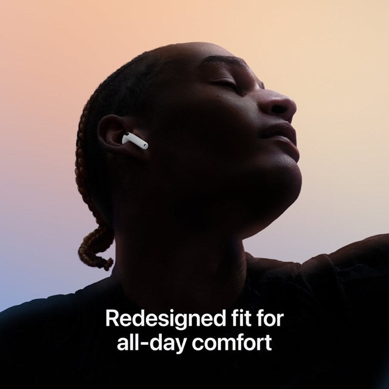 Apple Airpods 4 with Active Noise Cancellation, Wireless Charging Case (USB‑C) - White