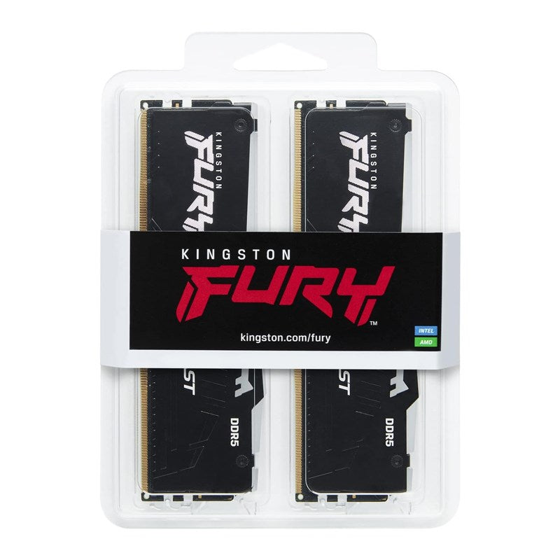 Kingston FURY Beast RGB 16GB (8GB x2) DDR5 5200MT/s Black RAM Memory Kit