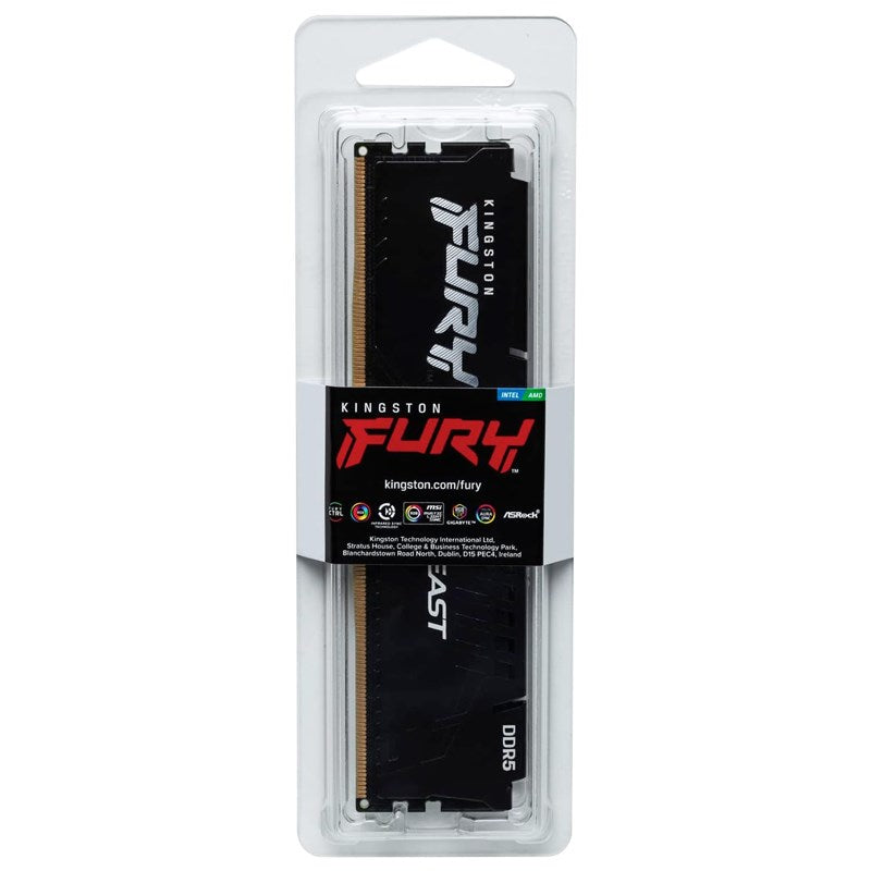 Kingston FURY Beast 16GB (8GB x2) DDR5 4800MT/s Black RAM Memory Kit