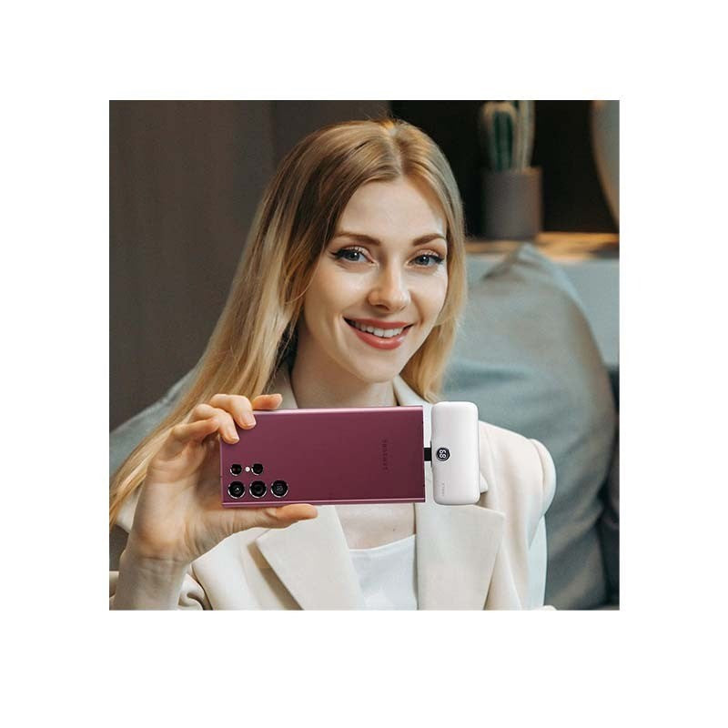 iWalk Linkme Pro Fast Charge 4800 mAh Pocket Battery Type-C With Battery Display, White