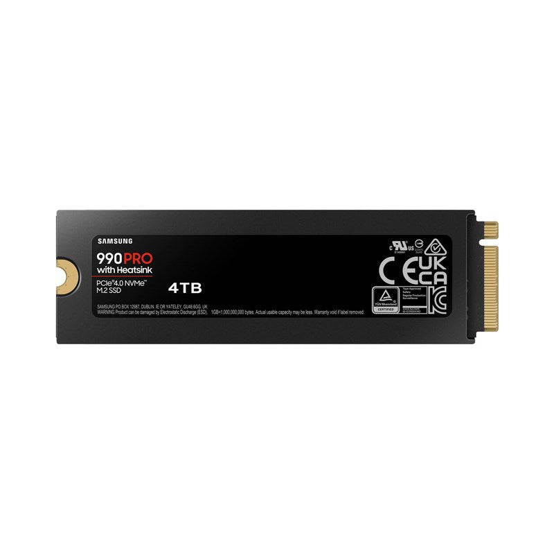 Samsung 990 Pro 4TB PCIe 4.0 NVMe M.2 SSD With Heatsink