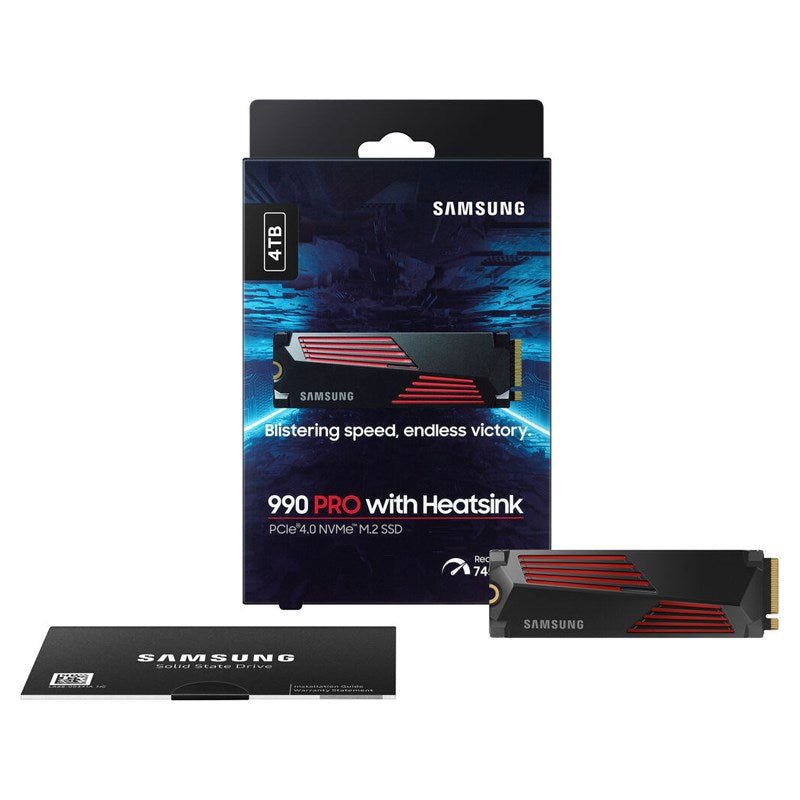 Samsung 990 Pro 4TB PCIe 4.0 NVMe M.2 SSD With Heatsink
