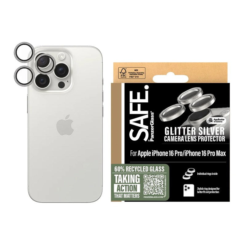 SAFE By PanzerGlass Camera Lens Protector Glitter Silver