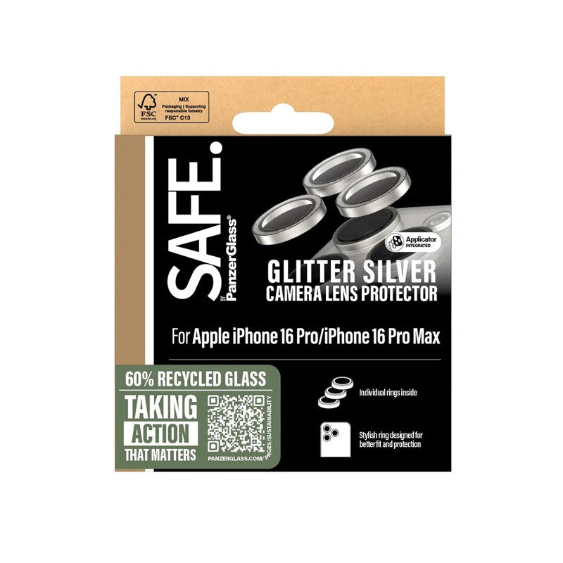 SAFE By PanzerGlass Camera Lens Protector Glitter Silver