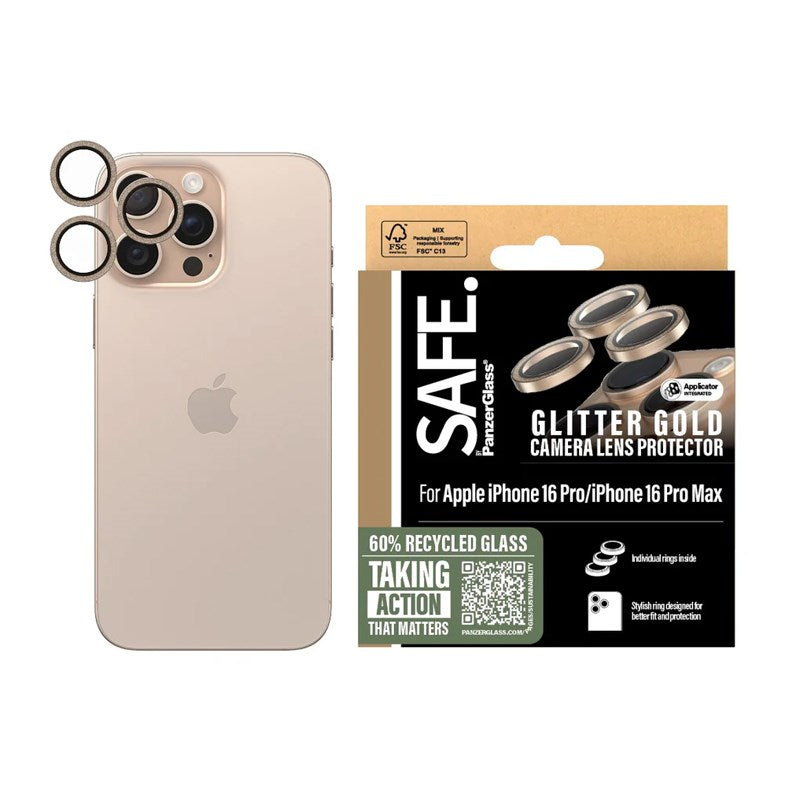 SAFE By PanzerGlass Camera Lens Protector Glitter Gold