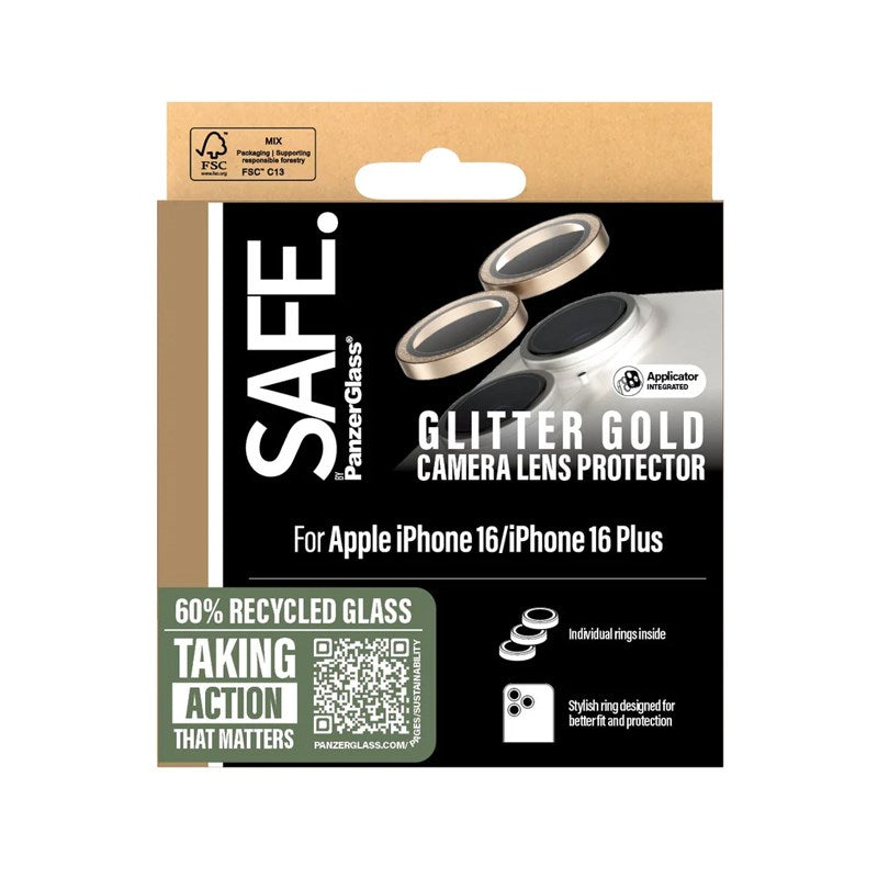 SAFE By PanzerGlass Camera Lens Protector Glitter Gold