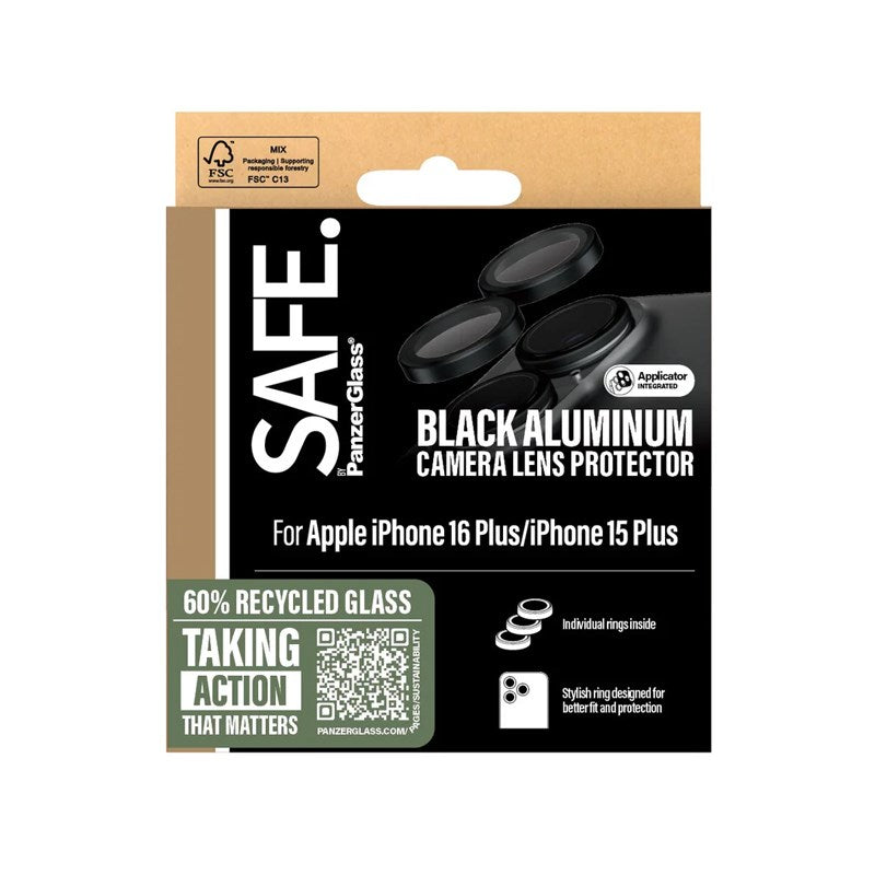 SAFE By PanzerGlass Camera Lens Protector Black