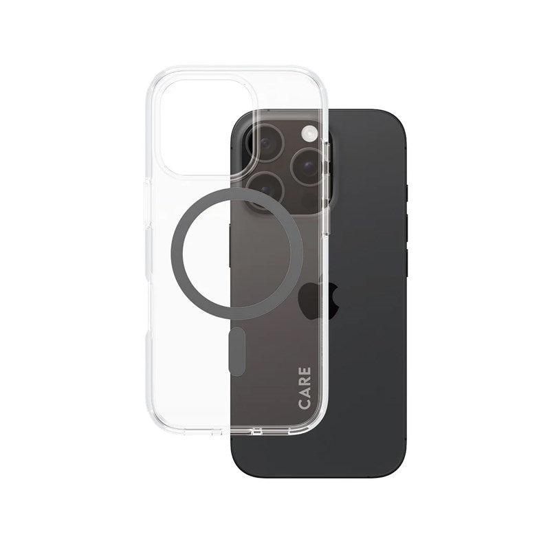 CARE By PanzerGlass Flagship Case Transparent Urban Combat w. Black MagSafe