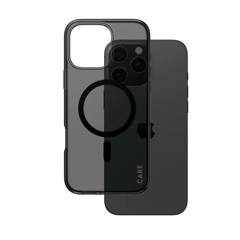 CARE By PanzerGlass Flagship Case Smokey Urban Combat w. Black MagSafe