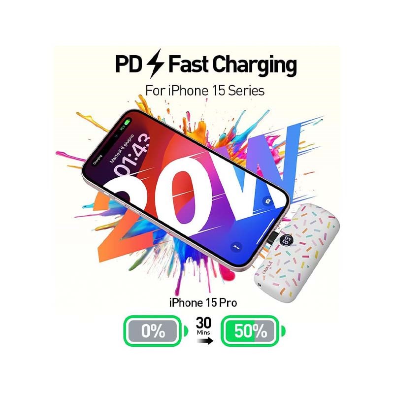 iWalk Linkme Pro Fast Charge 4800 mAh Pocket Battery Type-C With Battery Display