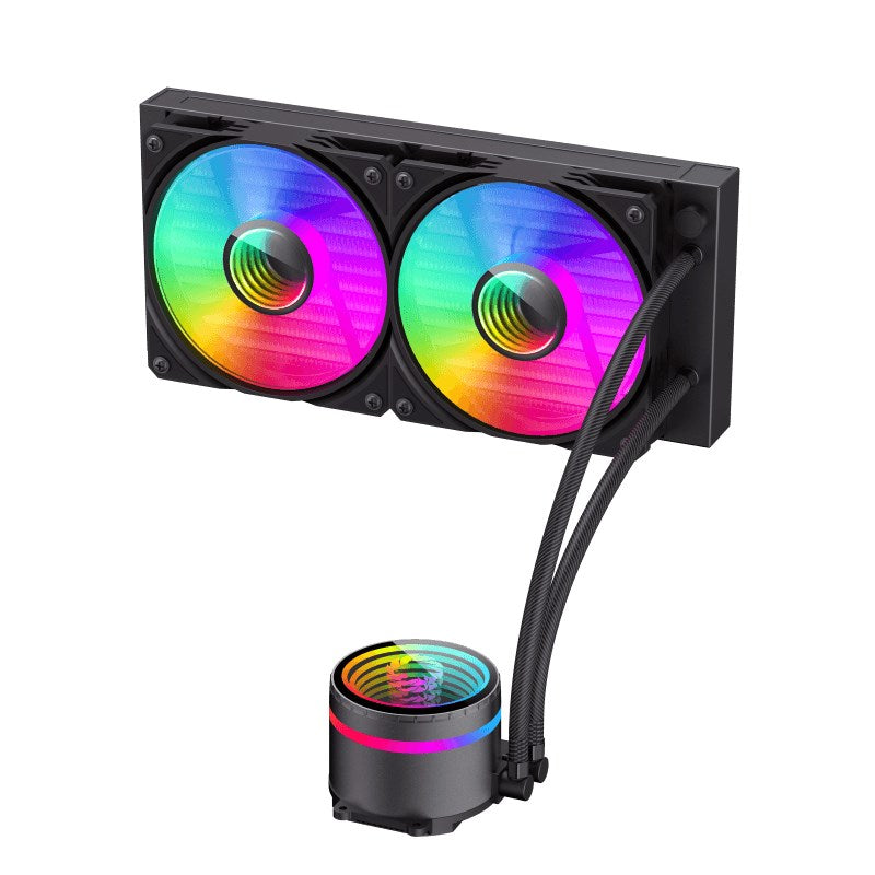 GameMax IceBurg 240 Infinity AIO RGB Liquid CPU Cooler - Black